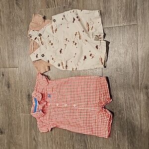 One Piece Short outfit and 2 piece overall outfit